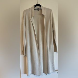 Eileen Fisher Cream Natural knit long duster sweater. Size Large